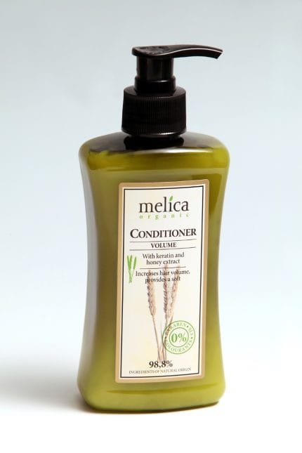 Бальзам-кондиціонер Melica Organic Великий об'єм з кератином та  екстрактом меду, 300 мл